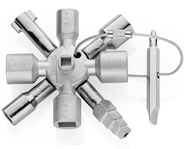 Knipex - Clé universelle TWINKEY® pour armoires de commande à 8 empreintes - KNIPEX - 001101 - Image 1