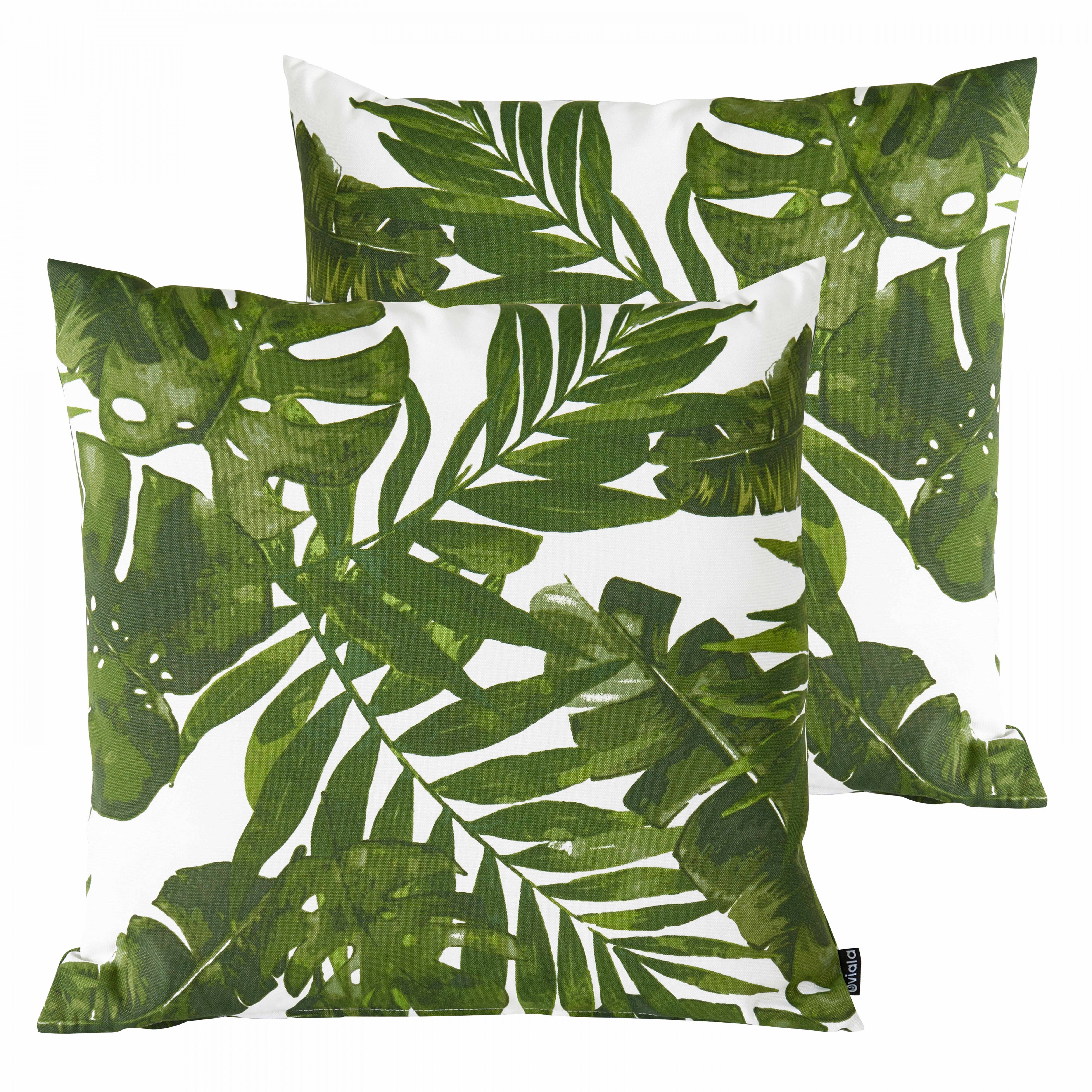 Oviala - Lot de 2 coussins carrés polyester jungle 45x45x8 cm Quito - Oviala - Imagen 1