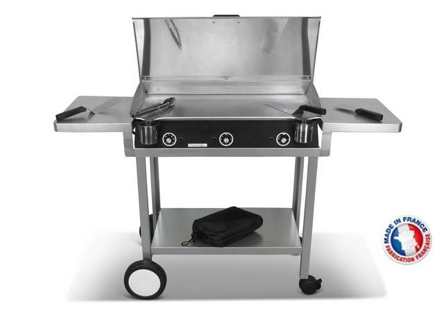 Pack plancha électrique PLANCHAELEC LUX 830 CARBON - CHARIOT MONCEAU - Image 1