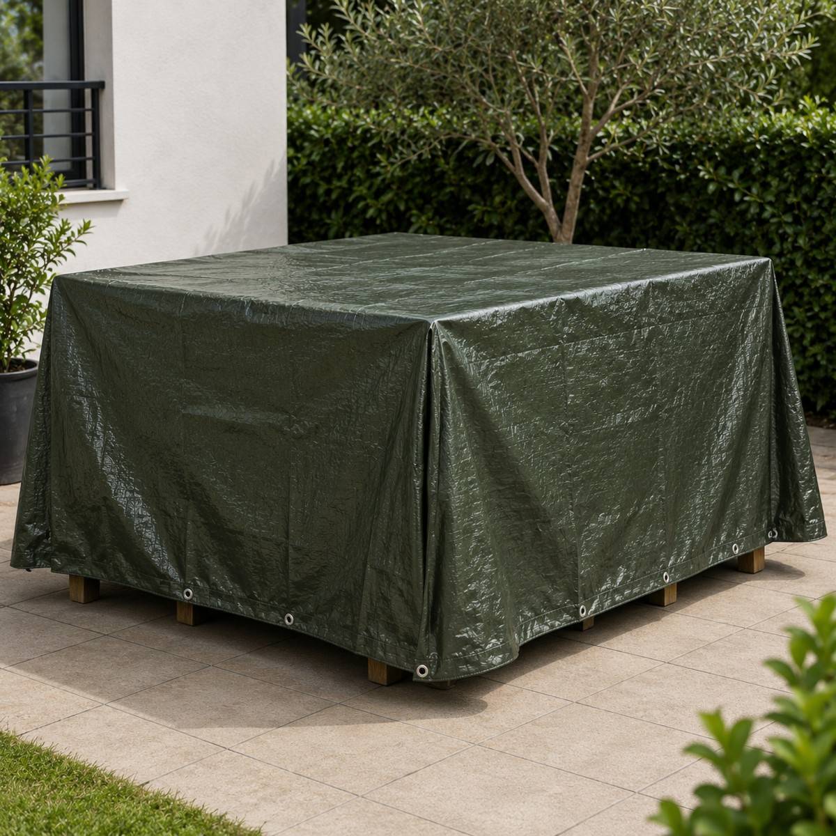 Vito - Bâche de protection 4 x 6 m Verte Etanche Protection Anti UV VITO - Imagen 4