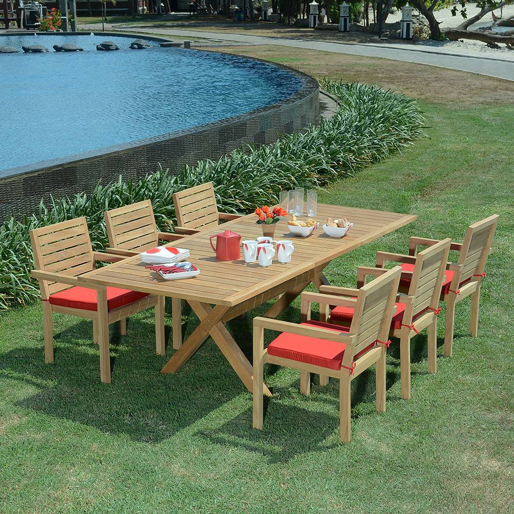 Fauteuil de jardin empilable en teck massif Tivoli - TECK'Attitude - Image 9