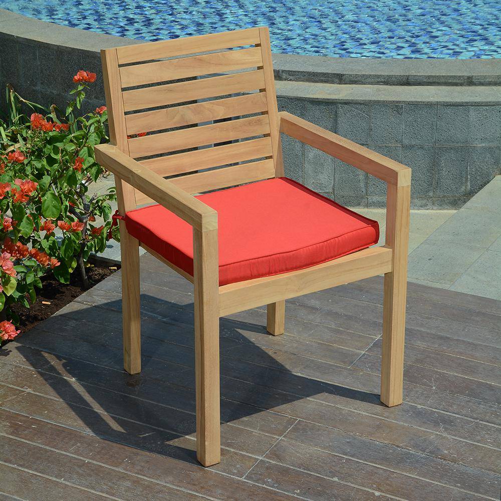 Fauteuil de jardin empilable en teck massif Tivoli - TECK'Attitude - Image 5