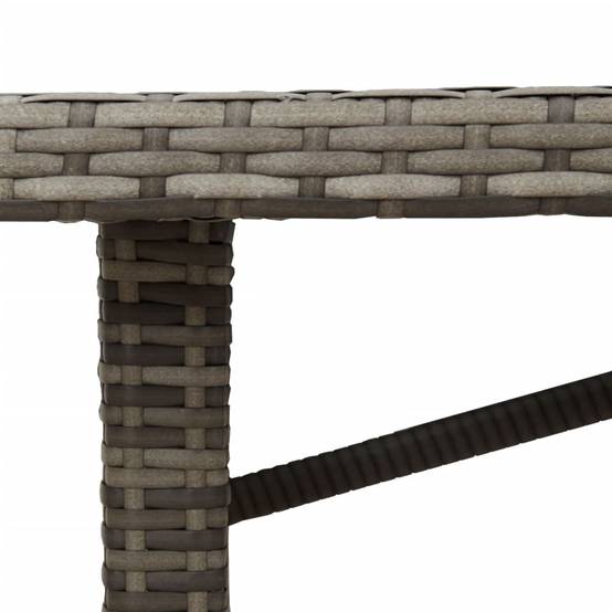 Table de jardin résine tressée bois acacia gris 190 x 80 x 75 cm - PANGIVO - Image 9