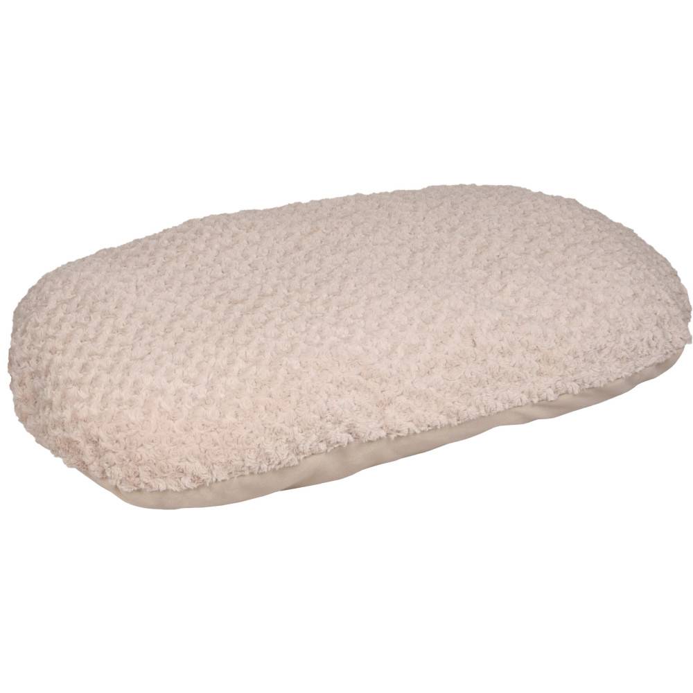 Flamingo - Coussin CUDDLY beige, ovale, polaire 110 x 70 x 12 cm pour chien.