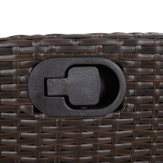 Chaise inclinable de jardin résine tressée marron 57 x 66 x 93 cm - PANGIVO - Image 8