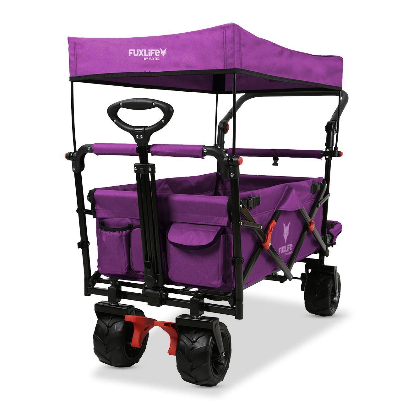 Chariot de plage pliable FUXLIFE FX-CTB800 Roues tout-terrain sable - Image 2