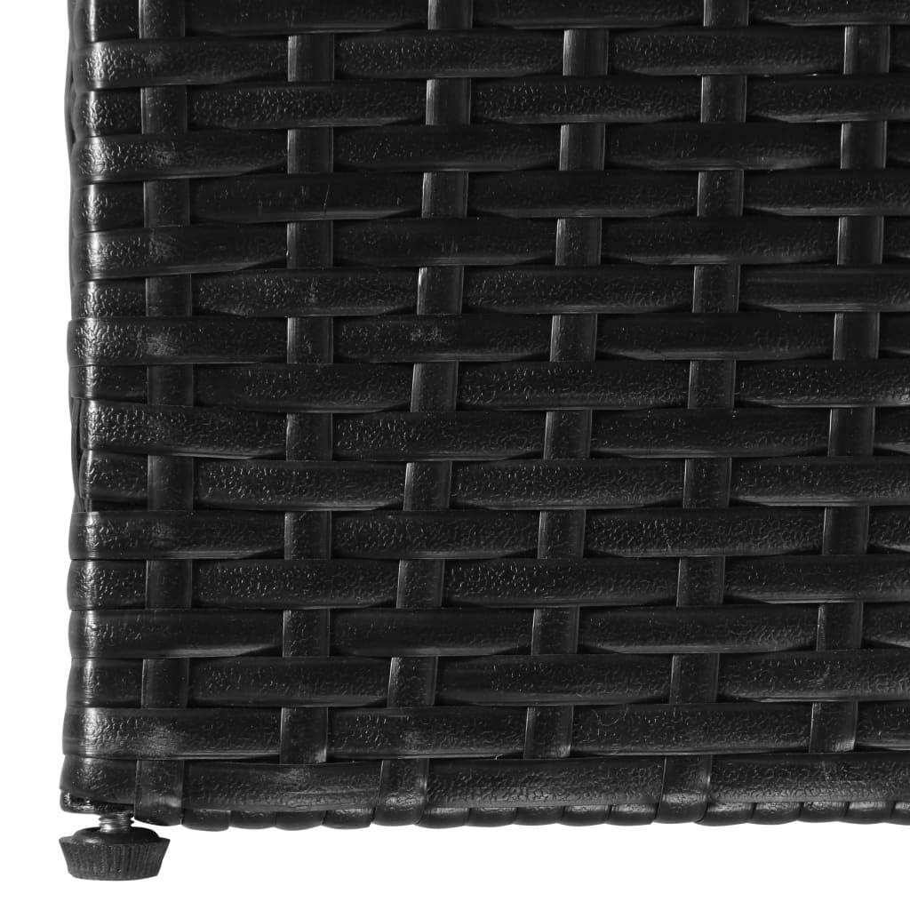 Helloshop26 - Coffre boîte meuble de jardin rangement 150 x 100 x 100 cm résine tressée noir - Imagen 4