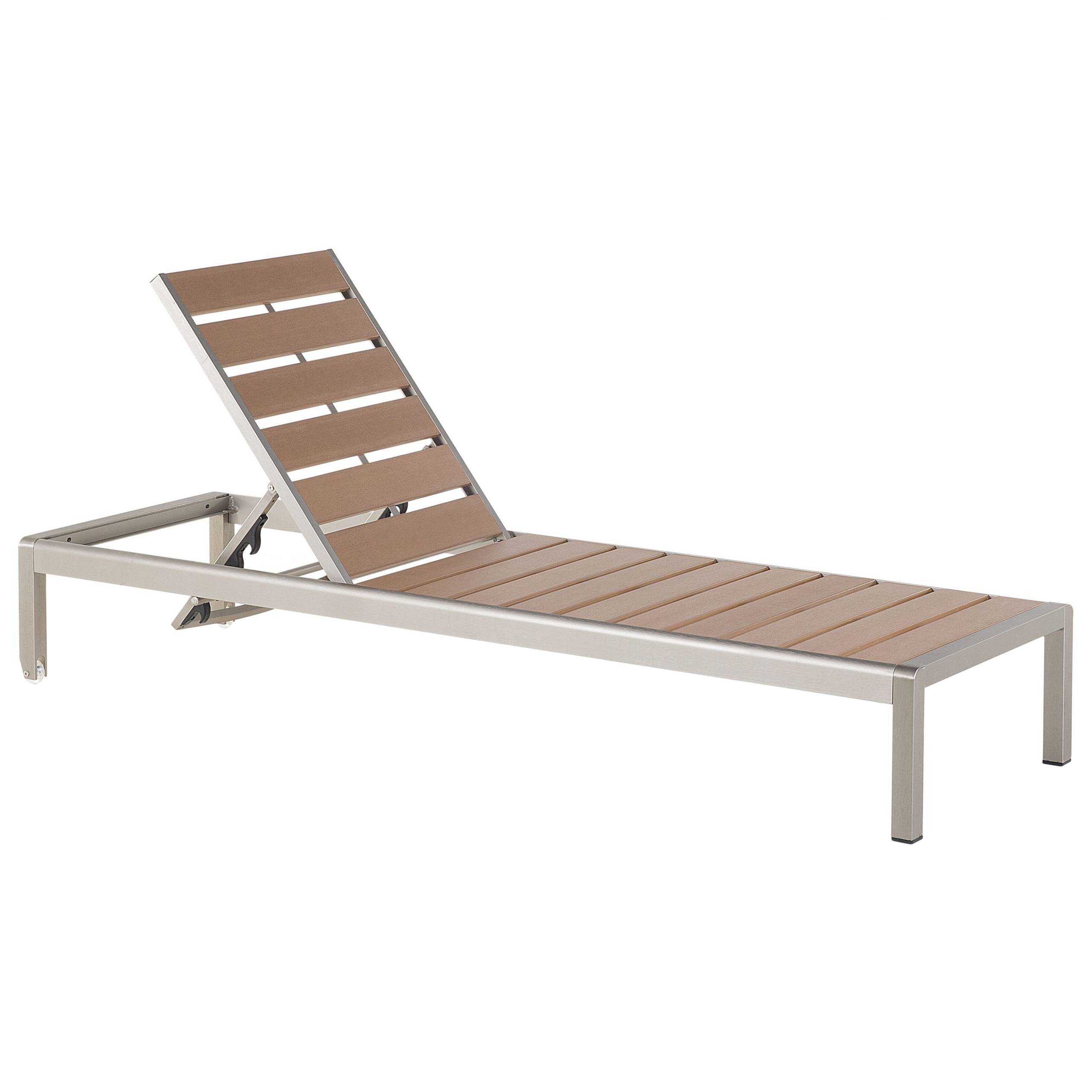 Beliani - Chaise longue Aluminium Marron NARDO - Beliani - Imagen 2