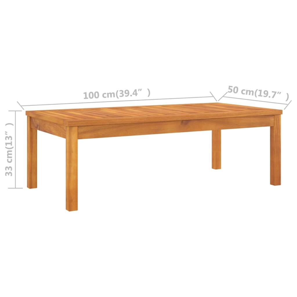 Helloshop26 - Salon de jardin meuble d'extérieur ensemble de mobilier 5 pièces avec coussin bois d'acacia solide - Imagen 7