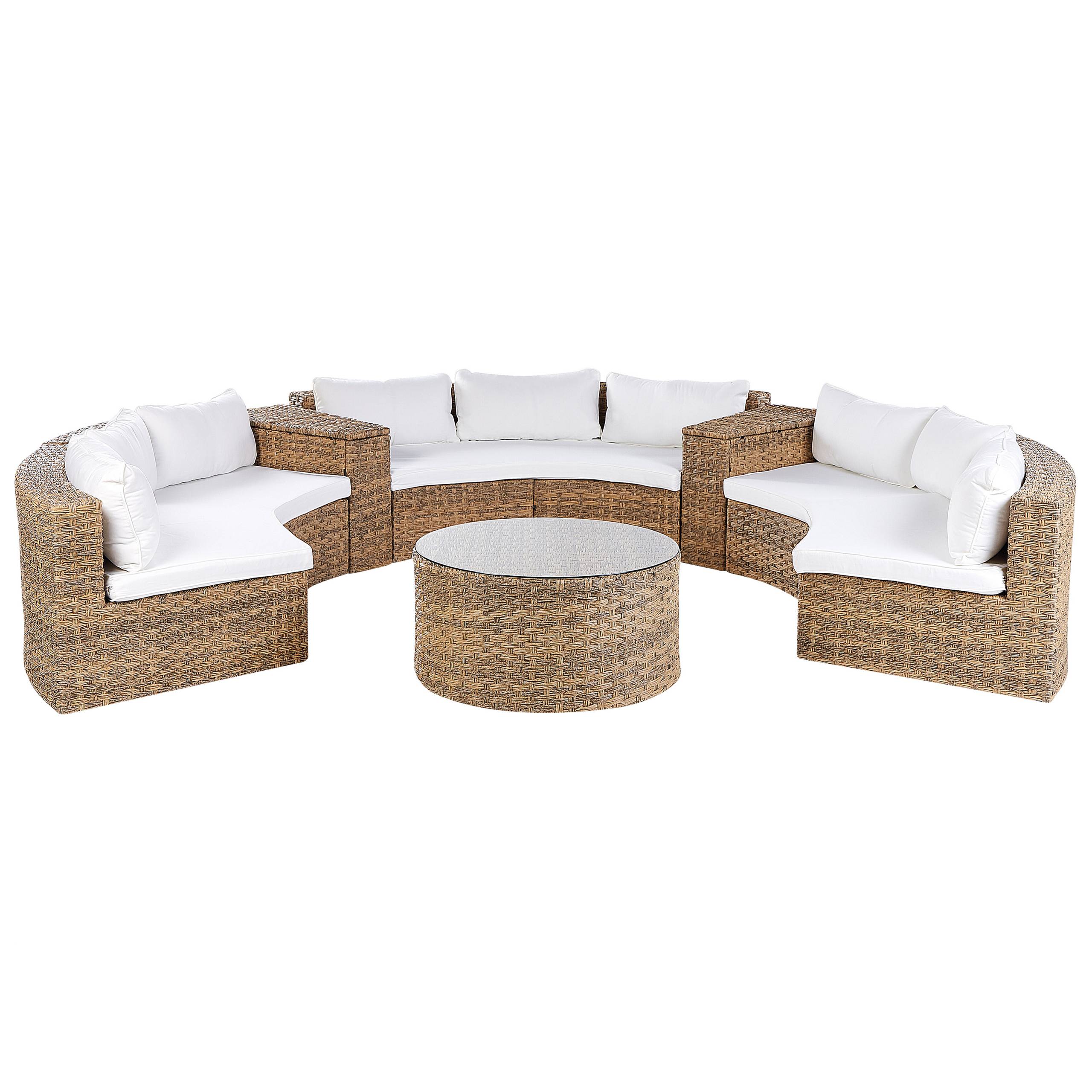 Set de salon Polyrotin Marron doré SEVERO - Beliani - Image 1