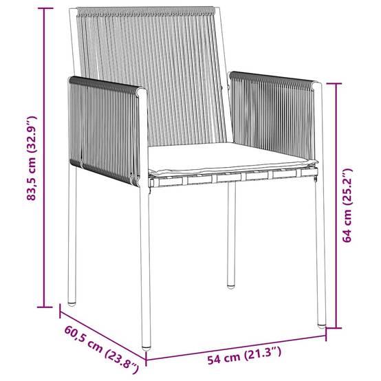 ComfortXL - Petit Salon de Jardin 2 Places en Poly Rotin Table Verre et Chaises Coussins pour Balcon Noir – ComfortXL Outdoor Living - Image 8