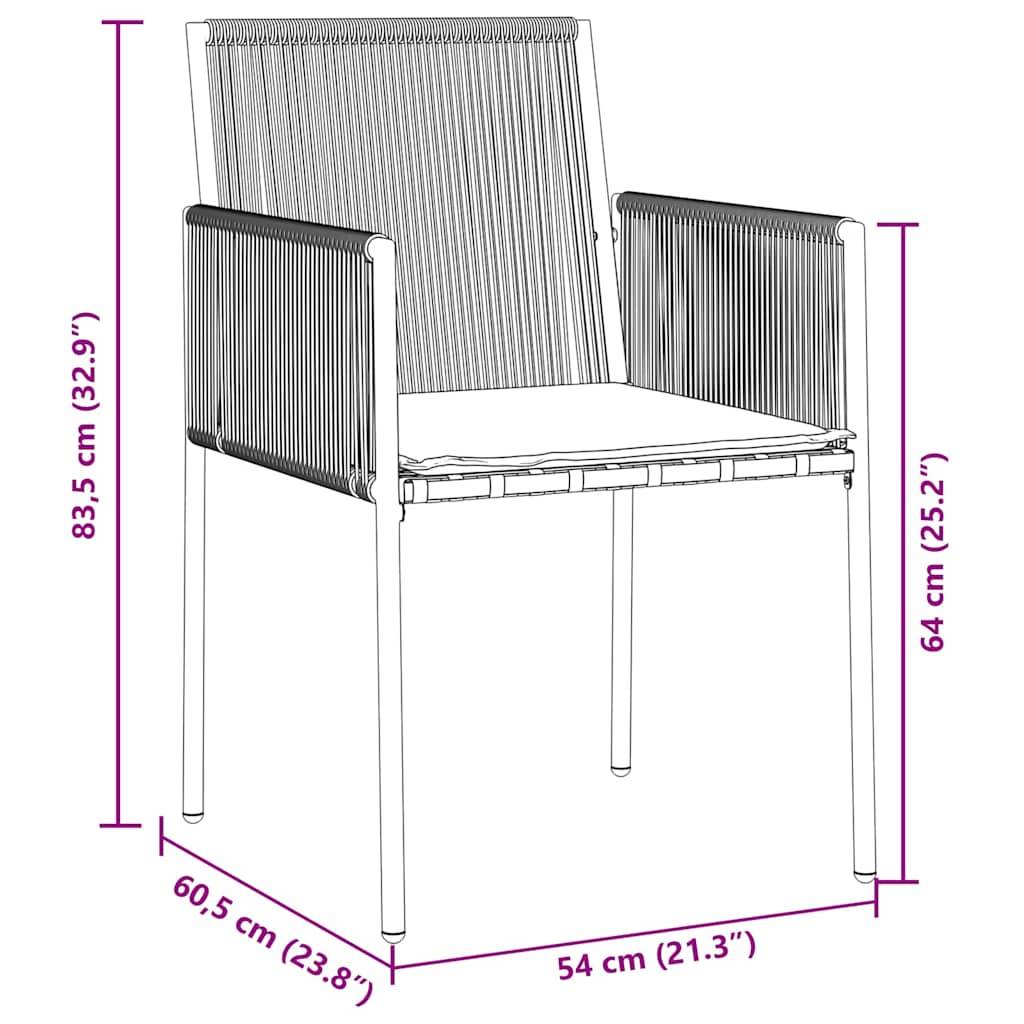 ComfortXL - Petit Salon de Jardin 2 Places en Poly Rotin Table Verre et Chaises Coussins pour Balcon Noir – ComfortXL Outdoor Living - Image 8