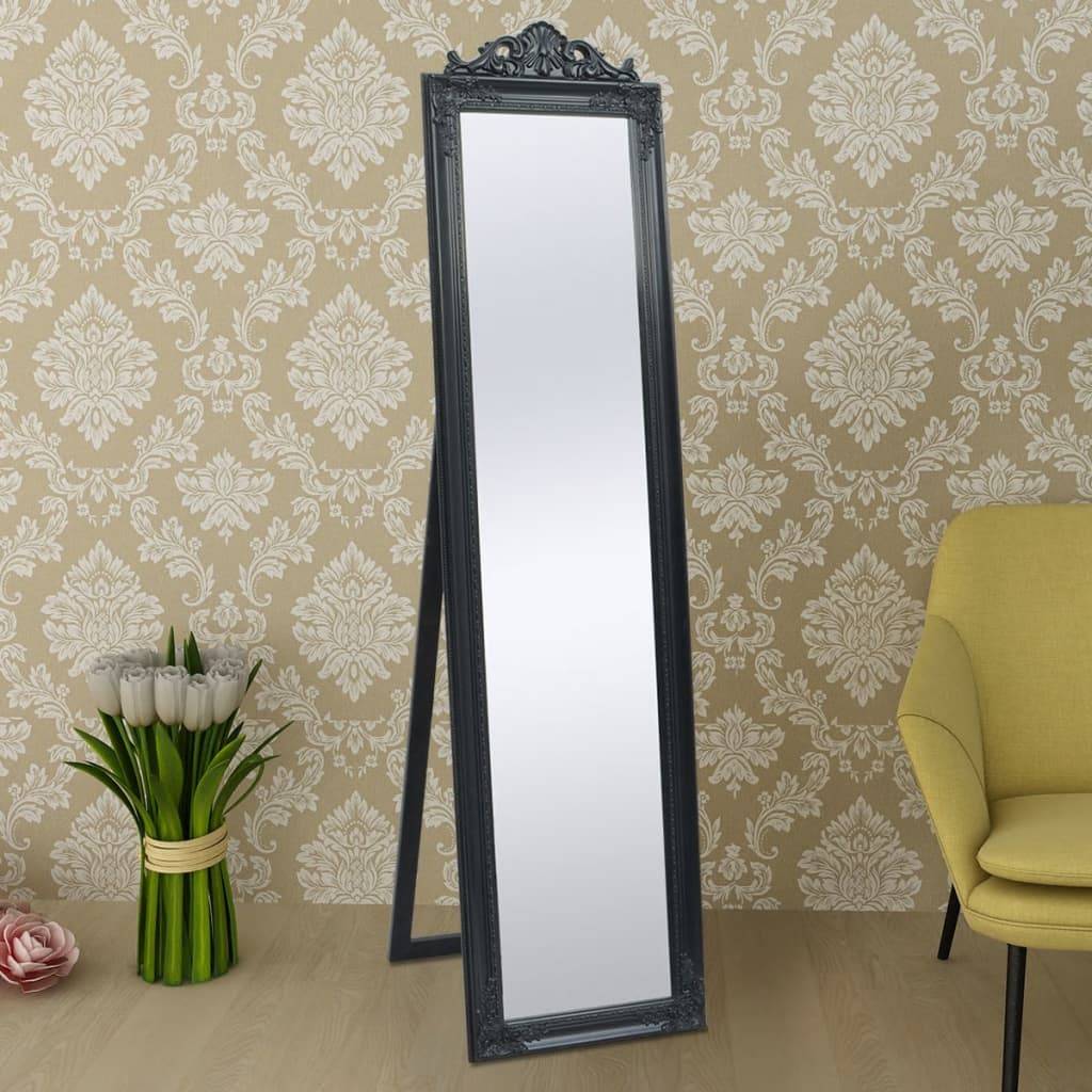 Maison Chic - Miroir sur pied - Miroir décoratif - miroir sur toute la longueur Style baroque 160x40 cm Noir - Image 6