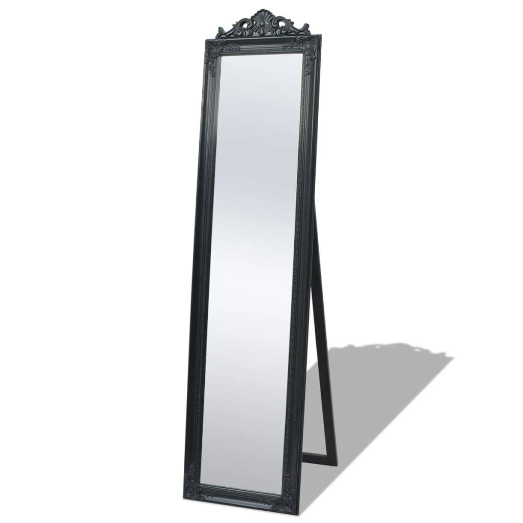 Maison Chic - Miroir sur pied - Miroir décoratif - miroir sur toute la longueur Style baroque 160x40 cm Noir - Image 1
