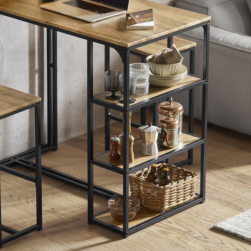 Sobuy - Lot Table et 2 Tabourets de Bar Ensemble Chaises de Bar Table de Bistrot Table Mange-Debout Jeu de Table SoBuy - Imagen 4