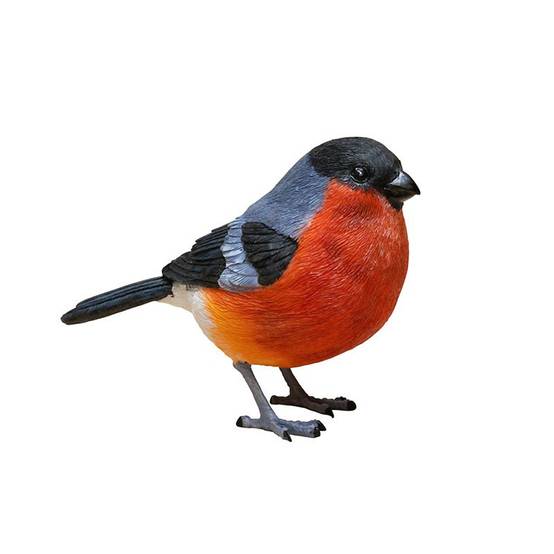 Figurine Oiseau Bouvreuil Pivoine en Résine 11x5x9cm - Imagen 2