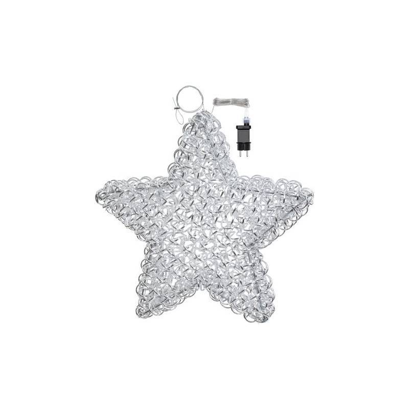 Lotti - étoile lumineuse 3D Aluminium Gliter Argenté Ø60cm 100 leds blanc chaud IP44 Lotti - Imagen 5