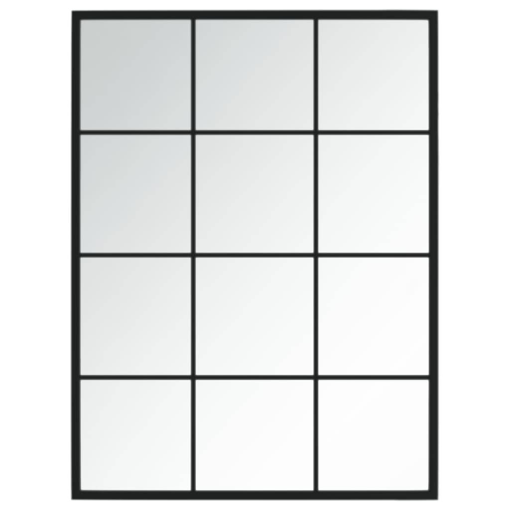 Maison Chic - Miroir mural - Miroir décoratif noir 80x60 cm métal - Image 1