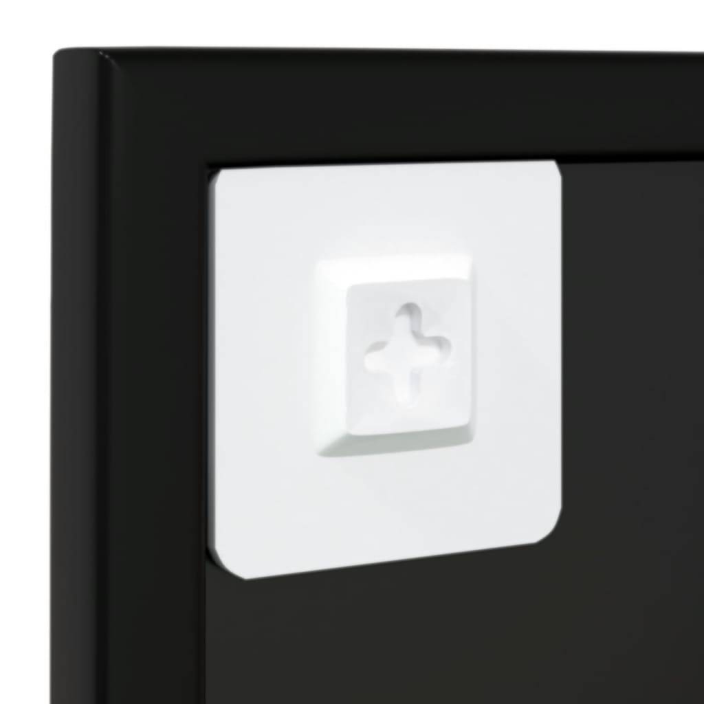 Maison Chic - Miroir mural - Miroir décoratif noir 80x60 cm métal - Image 7