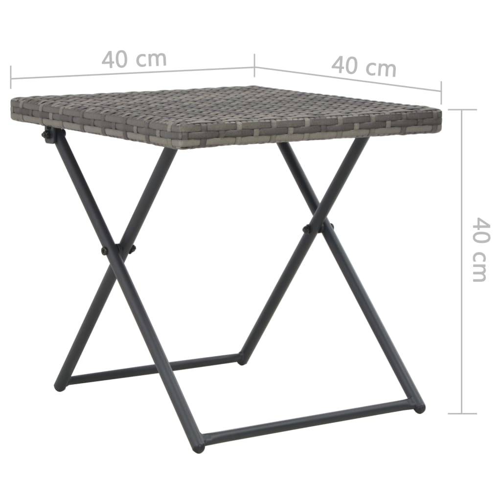 Helloshop26 - Ensemble de chaises longues pliables 3 pièces résine tressée gris - Imagen 9