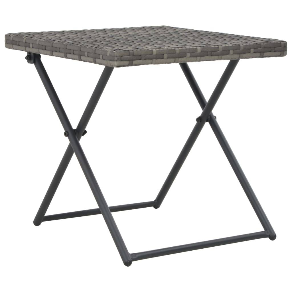 Helloshop26 - Ensemble de chaises longues pliables 3 pièces résine tressée gris - Imagen 6