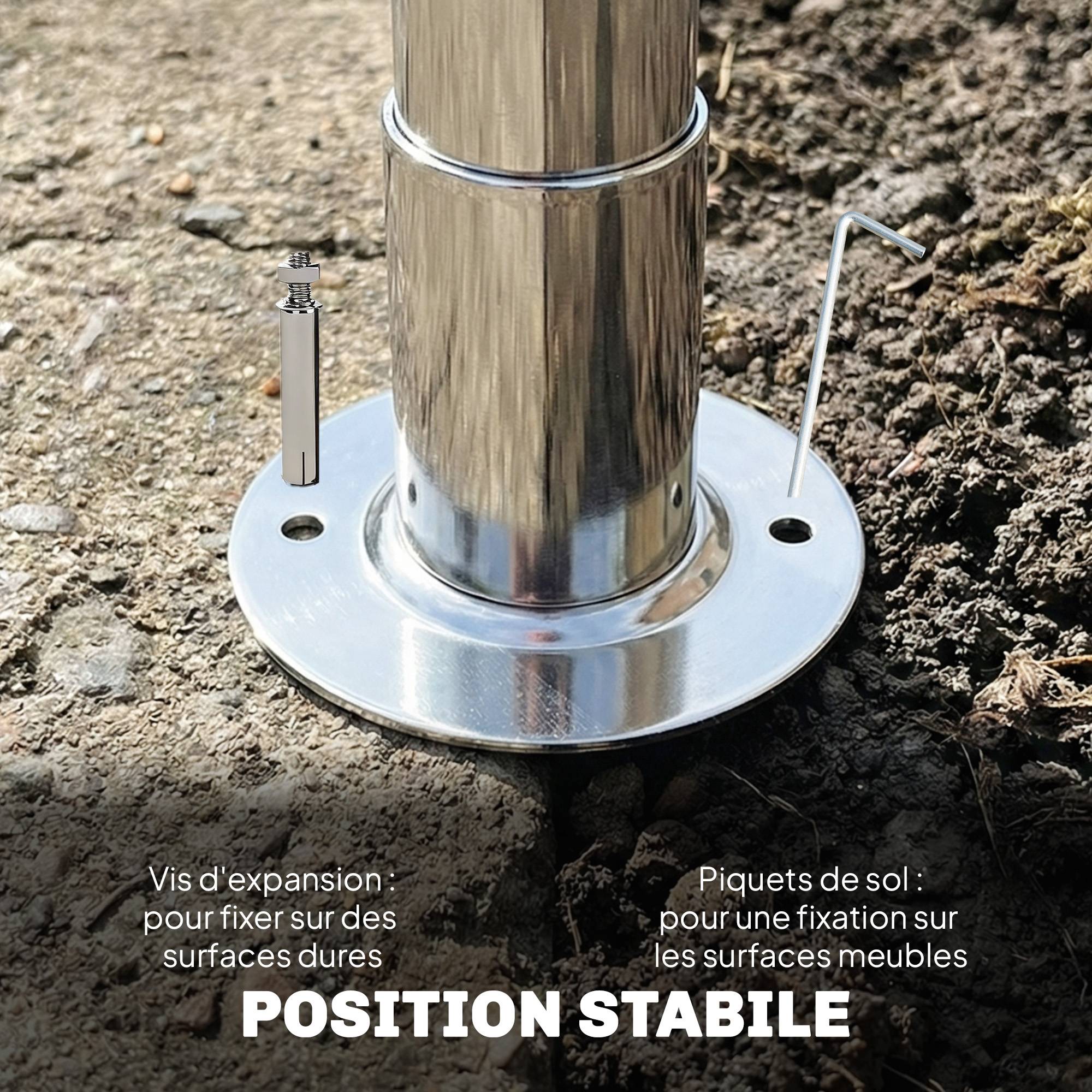 Tonnelle de jardin pavillon de jardin hydrofuge structure robuste en acier galvanisé avec toit double pente 3x3m gris - Image 9