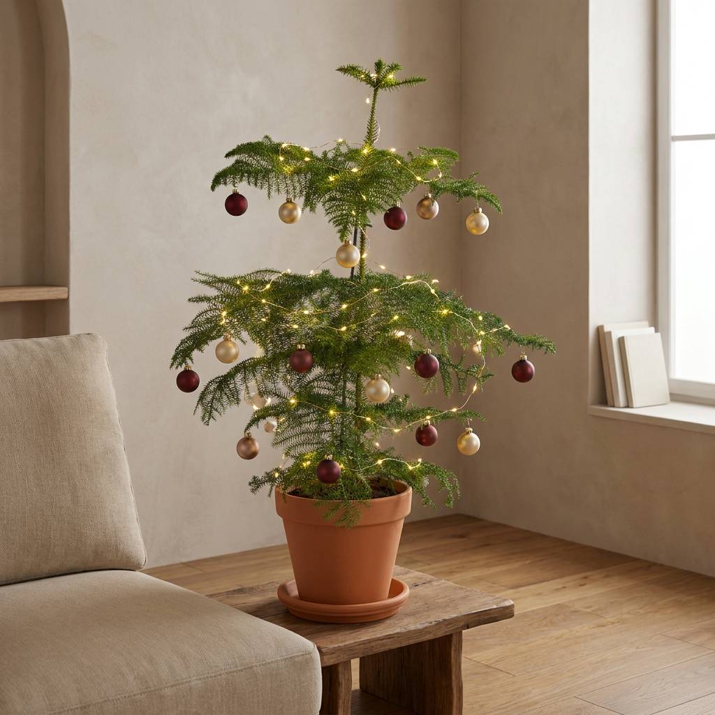 Araucaria Heterophylla - Pin de Norfolk - Plante d’intérieur - Dépolluante - H. 80-100 cm - P. 21 cm - Image 3