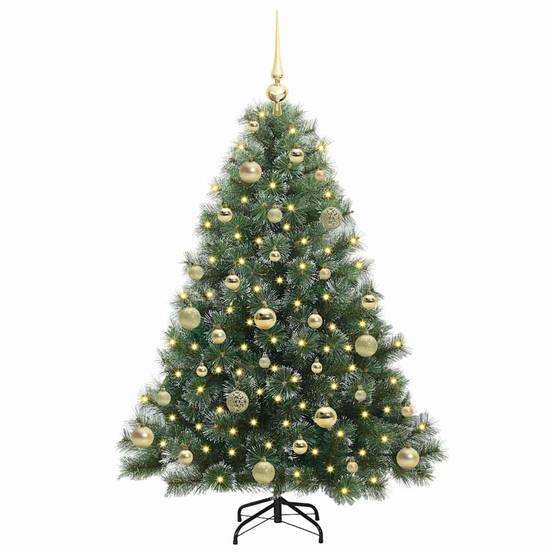 ComfortXL - Sapin de Noël Complet 120 cm pour Intérieur, avec 150 Lumières LED et 61 Boules – ComfortXL Outdoor Living - Image 3