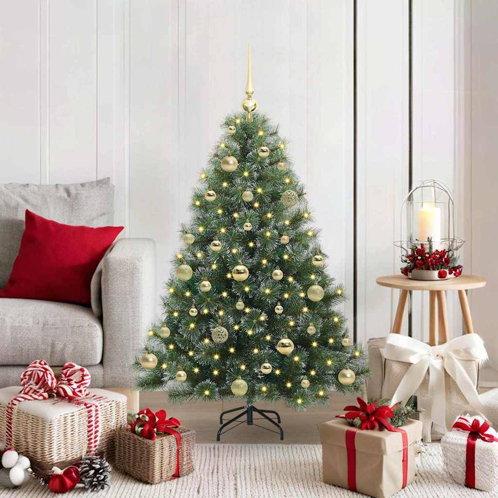 ComfortXL - Sapin de Noël Complet 120 cm pour Intérieur, avec 150 Lumières LED et 61 Boules – ComfortXL Outdoor Living - Image 1