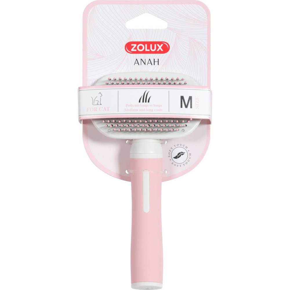 Zolux - Brosse SLICKER à picot doux  17 cm taille M pour chats - Imagen 2