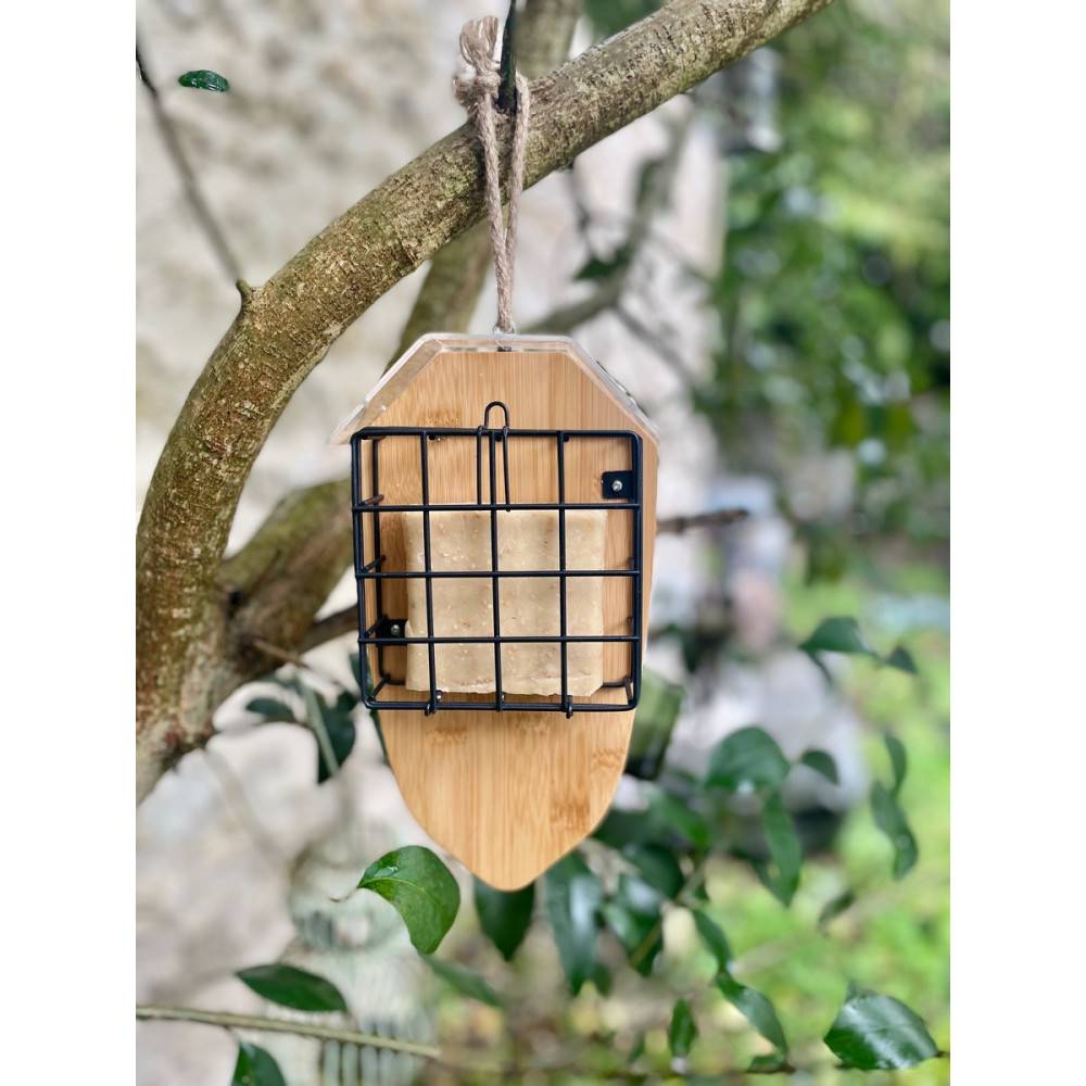 Zolux - Support pour 2 pains de graisse Bamboo pour oiseaux - Imagen 4