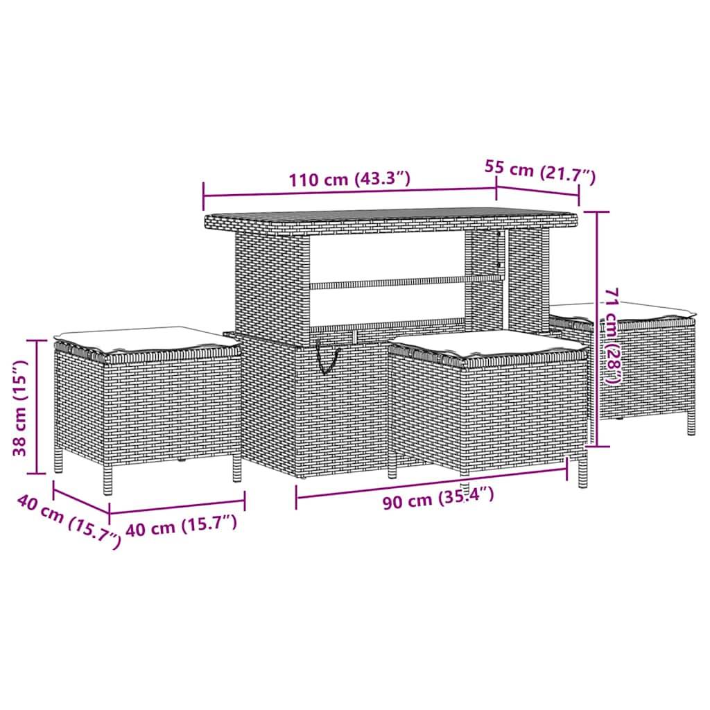 Salon de jardin 8 places Polyrotin et Bois Design Modulable pour Jardin Gris – ComfortXL Outdoor Living - Image 8