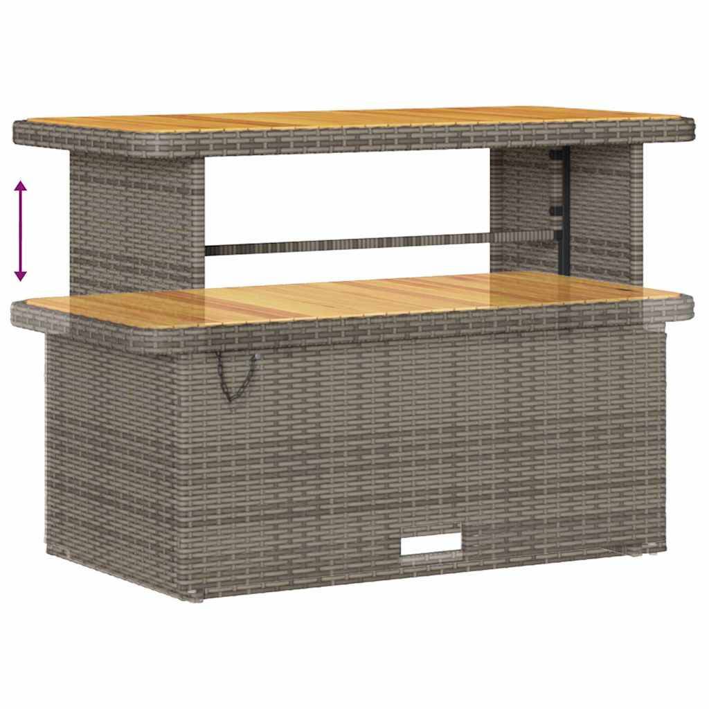 Salon de jardin 8 places Polyrotin et Bois Design Modulable pour Jardin Gris – ComfortXL Outdoor Living - Image 9