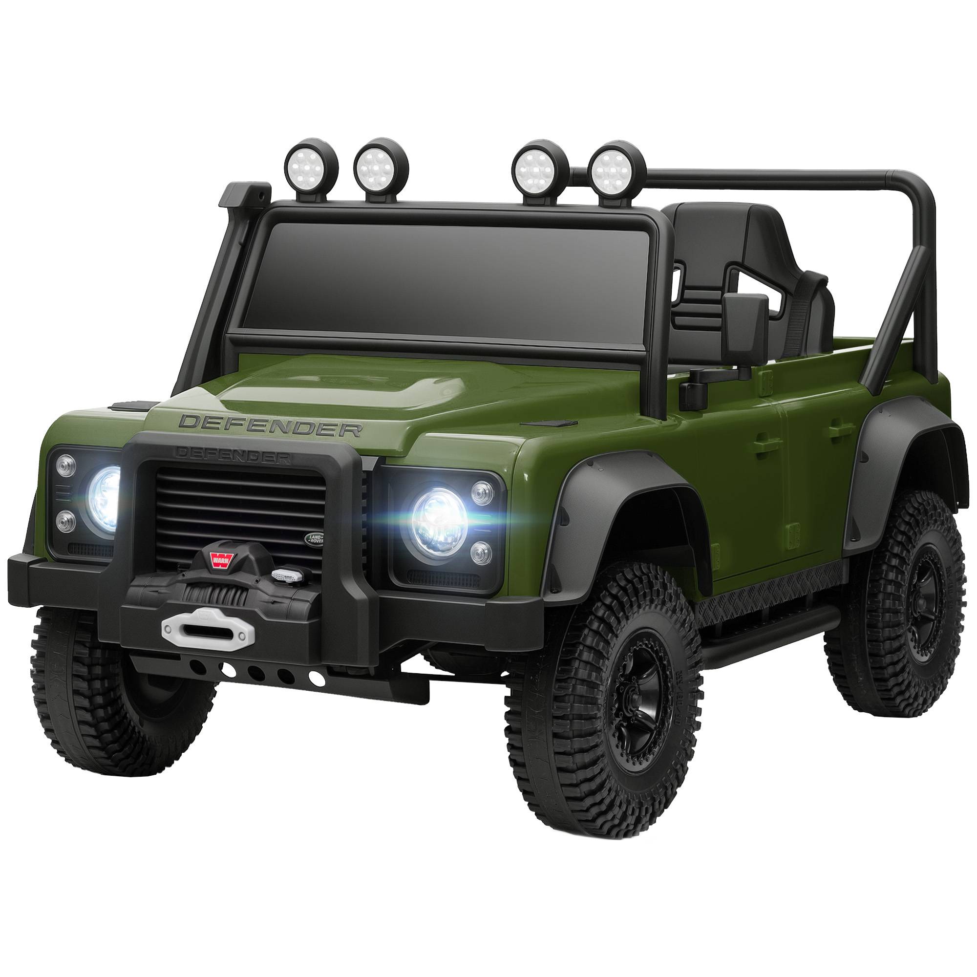 Sans Marque - Voiture électrique enfants batterie 12V télécommande musique klaxon lumières LED verte - Image 2