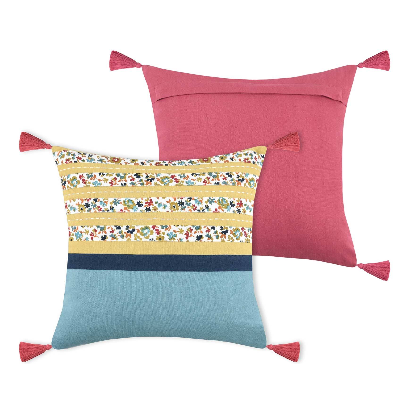 Lovely Casa - Coussin déhoussable à l'esprit folk - LOVELY CASA - Imagen 1