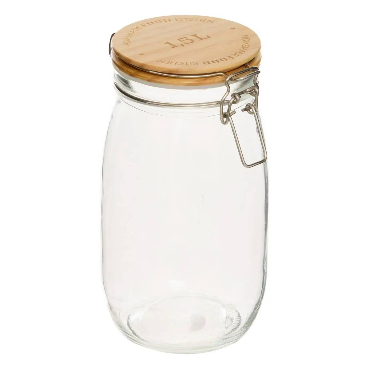 Bocal en Verre "Wording" 1,5L Transparent - Image 1