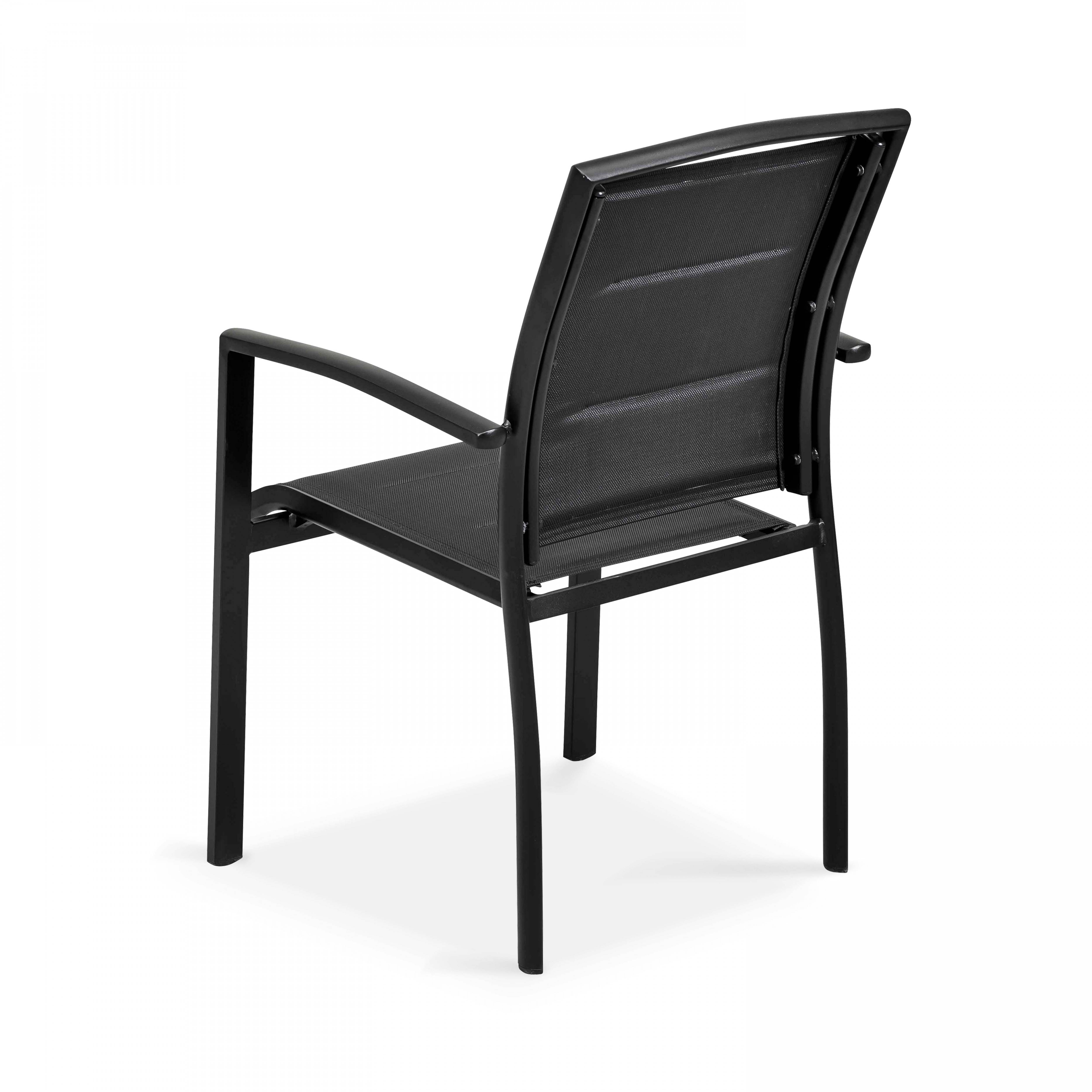 Oviala - Lot de 2 fauteuils en aluminium noirs Butterfly - Oviala - Imagen 3