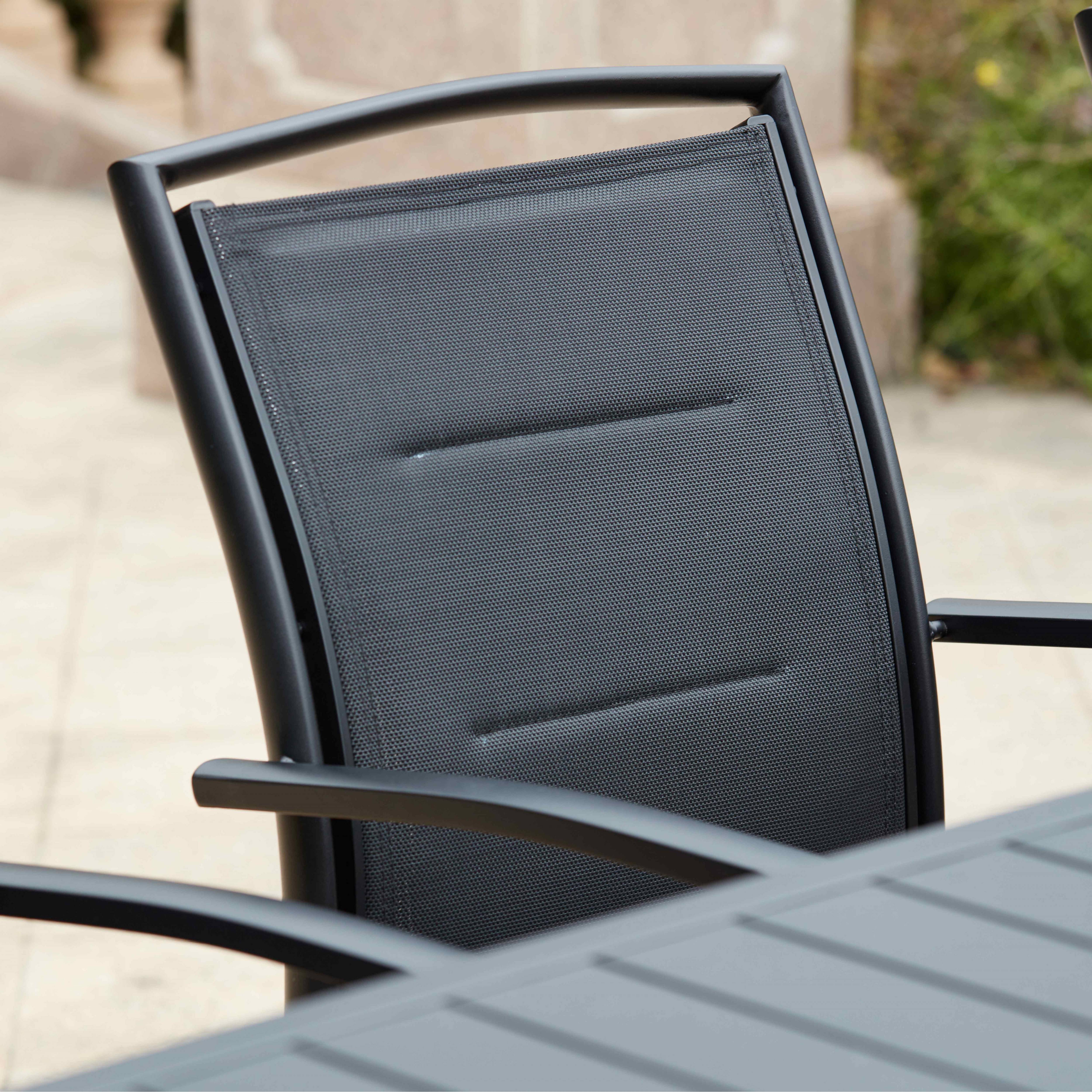 Oviala - Lot de 2 fauteuils en aluminium noirs Butterfly - Oviala - Imagen 6