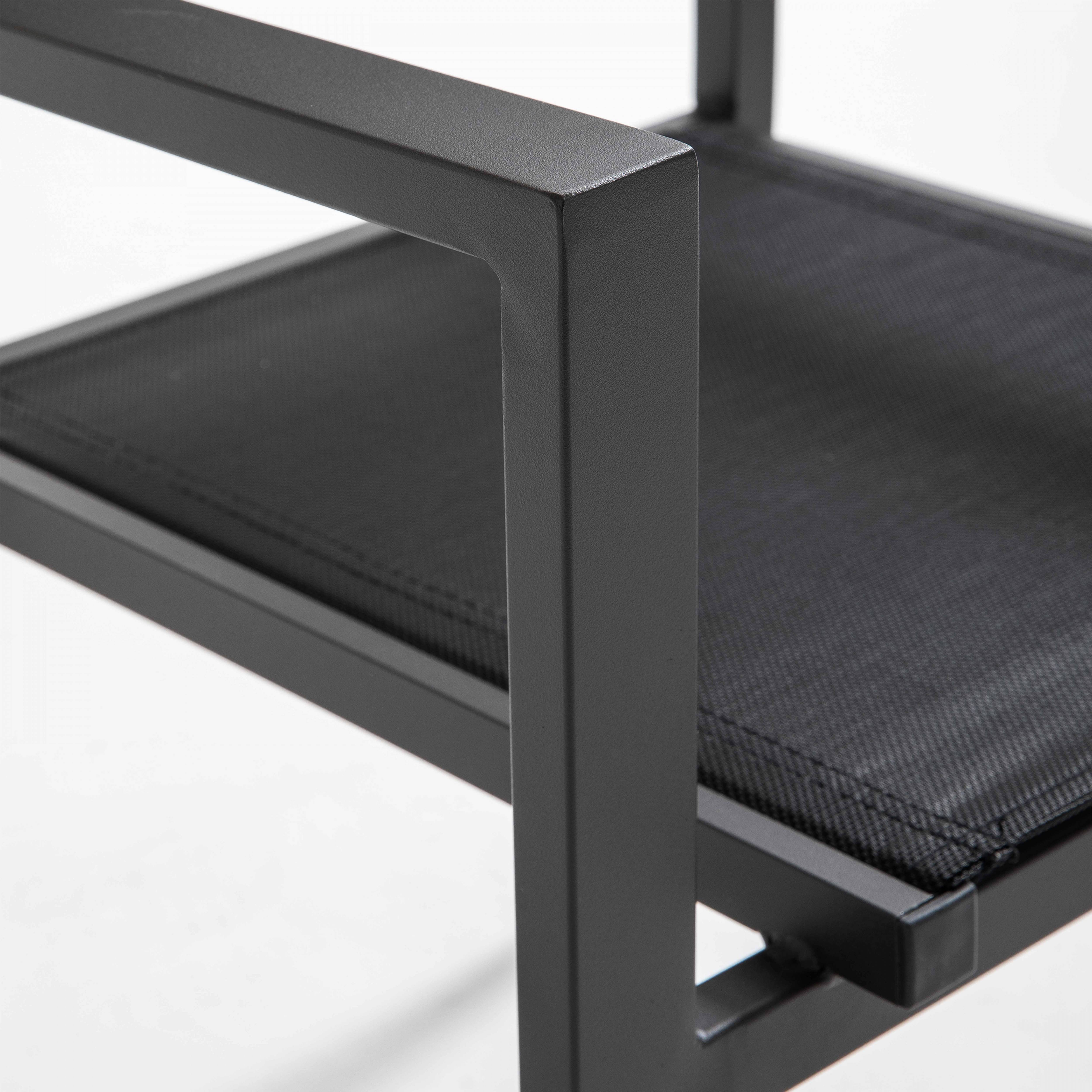 Oviala - Lot de 2 fauteuils en aluminium noirs Butterfly - Oviala - Imagen 5