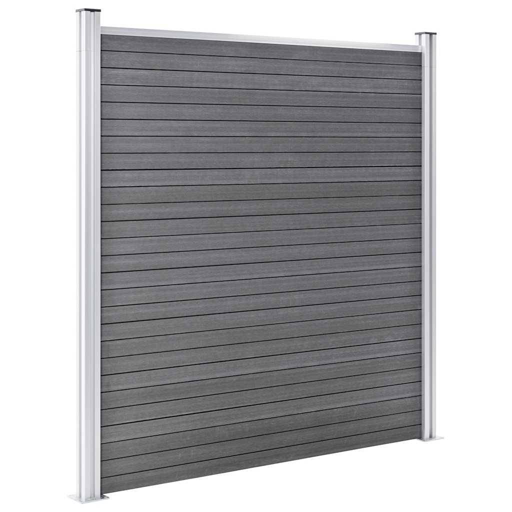 Clôture jardin WPC gris 1218 x 186 cm - PANGIVO - Image 5
