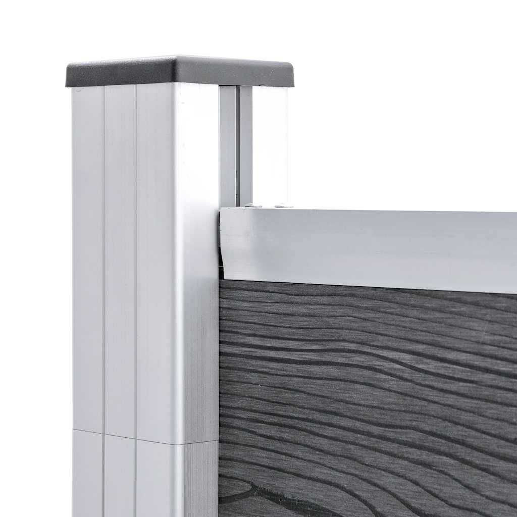 Clôture jardin WPC gris 1218 x 186 cm - PANGIVO - Image 7