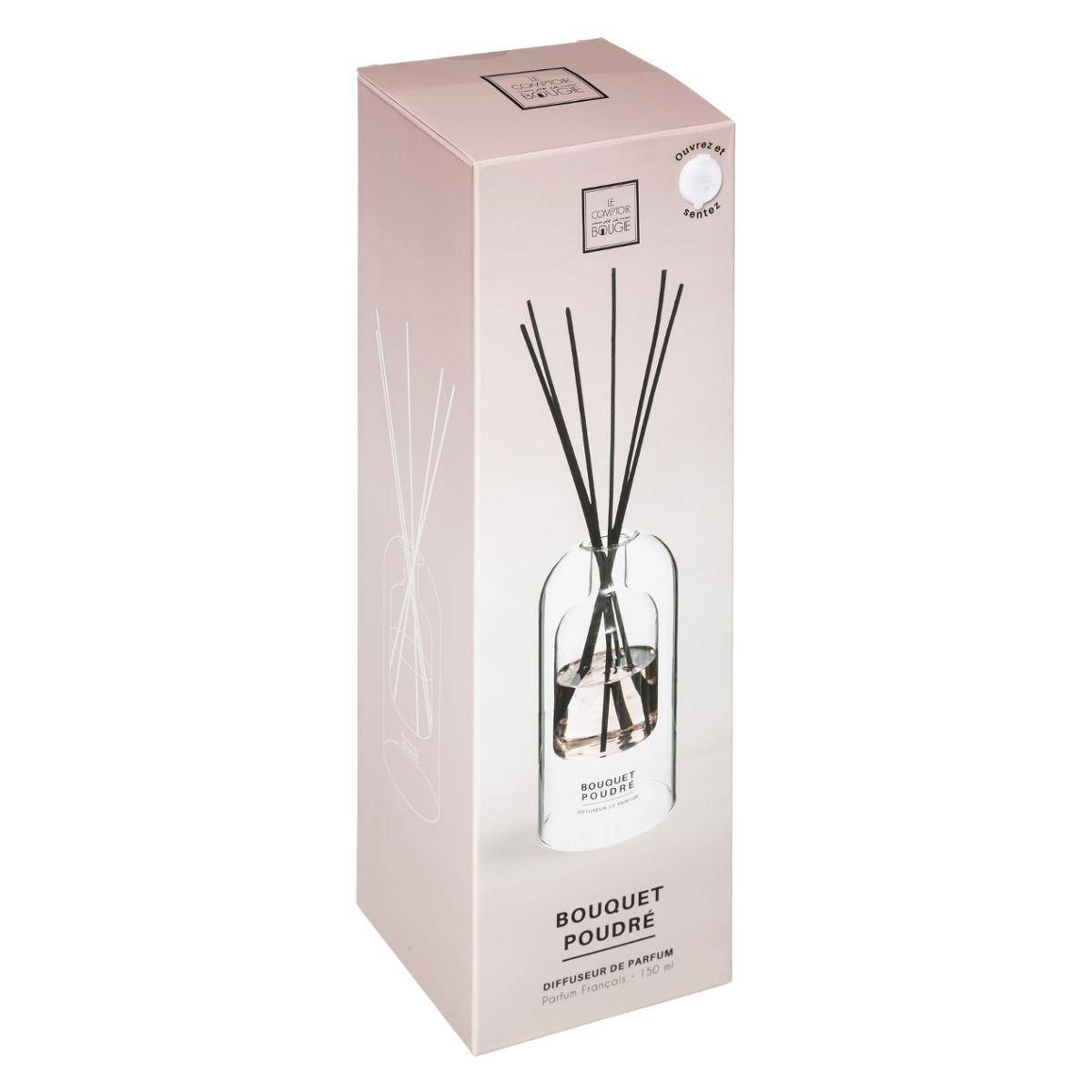 Atmosphera - Diffuseur de parfum Ilan 150ml verre bouquet poudré - Atmosphera Créateur d'intérieur - Imagen 3