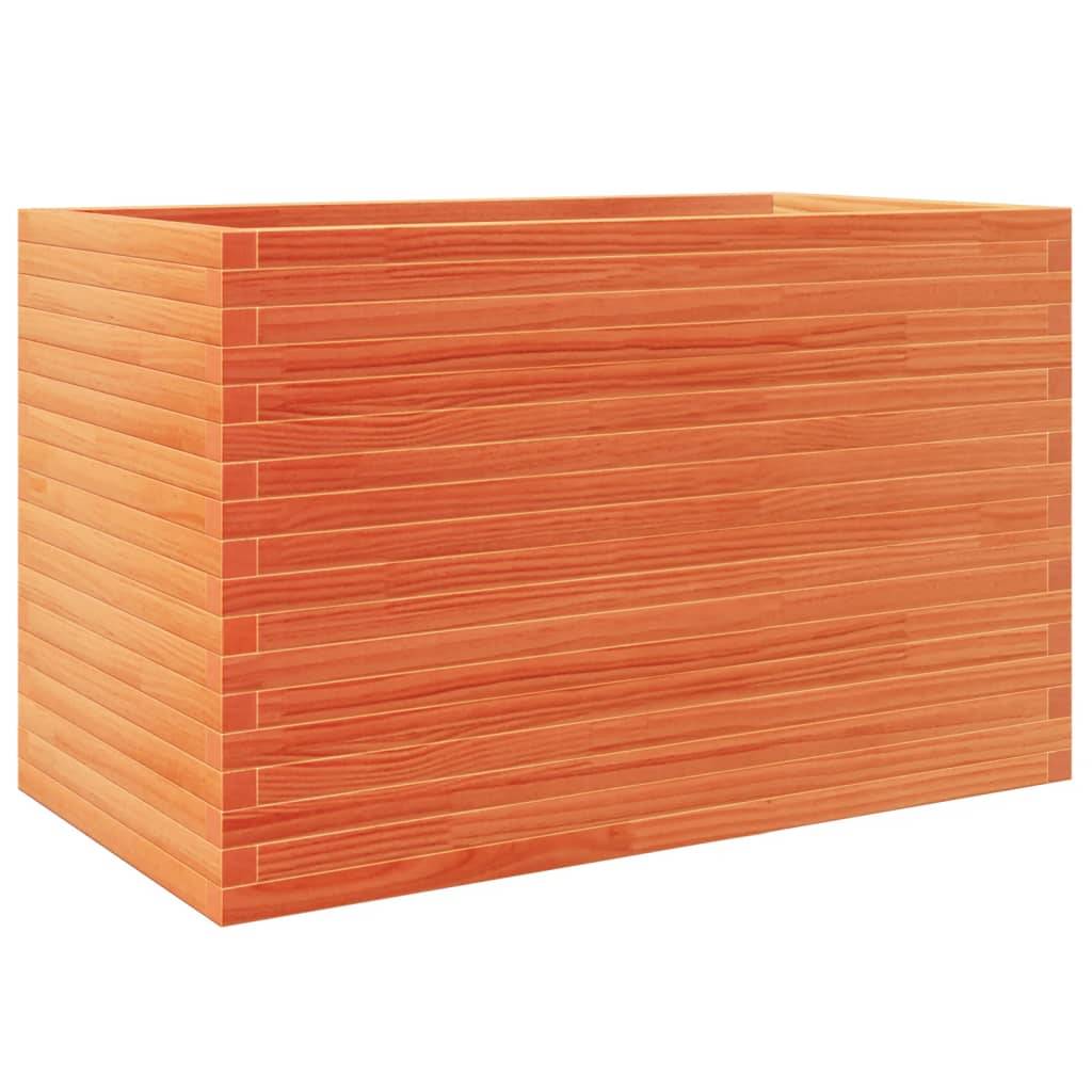 Jardinière Bois Pin Massif Cire Marron 110 x 60 x 68.5 cm - PANGIVO - Image 2