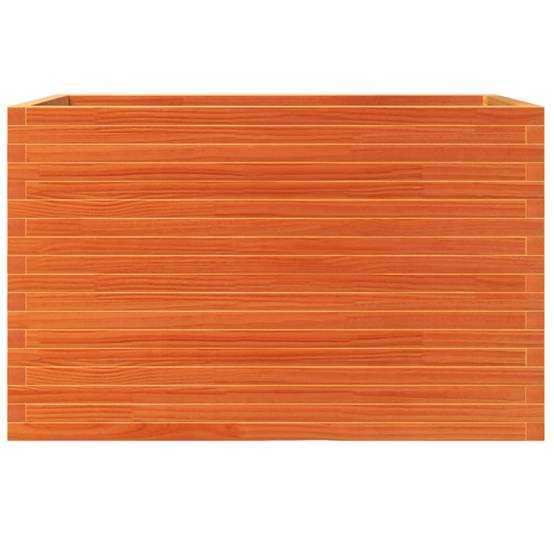 Jardinière Bois Pin Massif Cire Marron 110 x 60 x 68.5 cm - PANGIVO - Image 5
