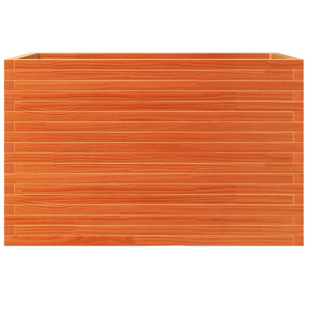 Jardinière Bois Pin Massif Cire Marron 110 x 60 x 68.5 cm - PANGIVO - Image 5