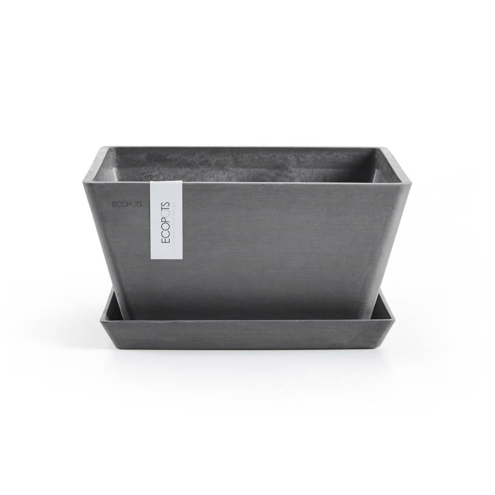 Ecopots - Pot Carré Berlin 30 Gris - 31 x 31 x H. 15,5 cm - 10 L ECOPOTS - Imagen 4