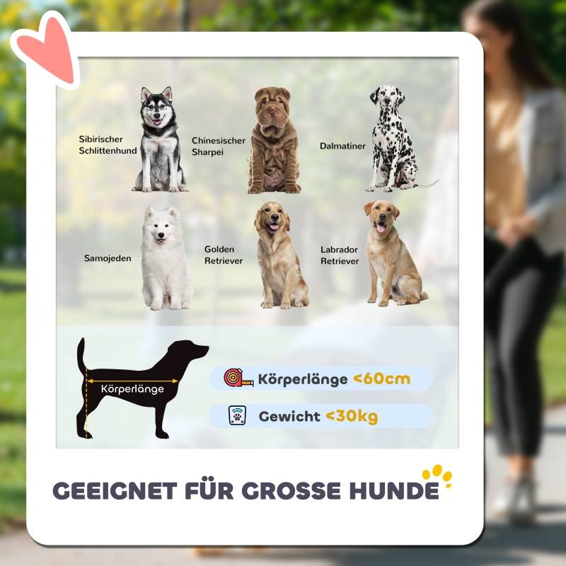 Buggy pour chiens et chats transport animaux extérieur 110 x 65 x 102 cm acier et polyester 600D Oxford gris foncé - PANGIVO - Image 5