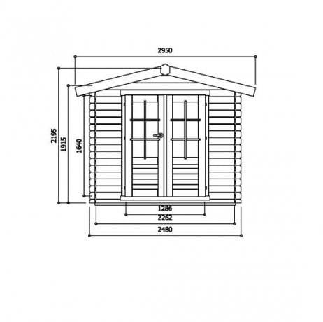 Abri de jardin GERA en bois 5,12m², Toiture Shingle vert, Plancher Non - Imagen 2