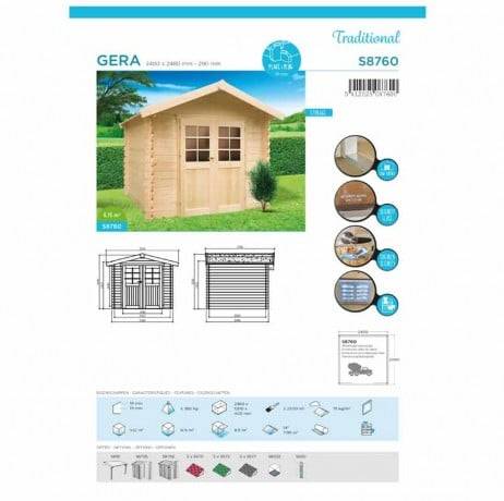 Abri de jardin GERA en bois 5,12m², Toiture Shingle vert, Plancher Non - Imagen 5