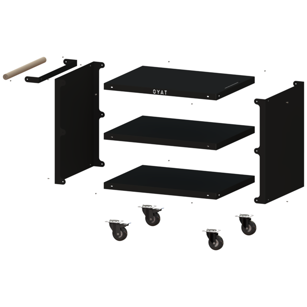 OYAT - Desserte Pontaillac  80 Noir - Mobilier de cuisine extérieure  en acier thermolaqué - OYAT - Image 3